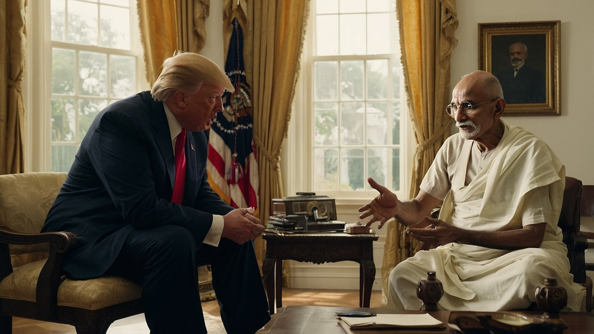 Un dialogo tra due poli opposti, a confronto Ghandi e Donald Trump